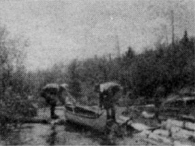 The Early Years: image of canoes at Angler's Isle Northwoods Resort.