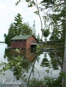 The Corporate Retreat Era: image of boaters at Anglers Isle Northwoods Resort.
